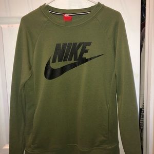 NIKE olive green crewneck